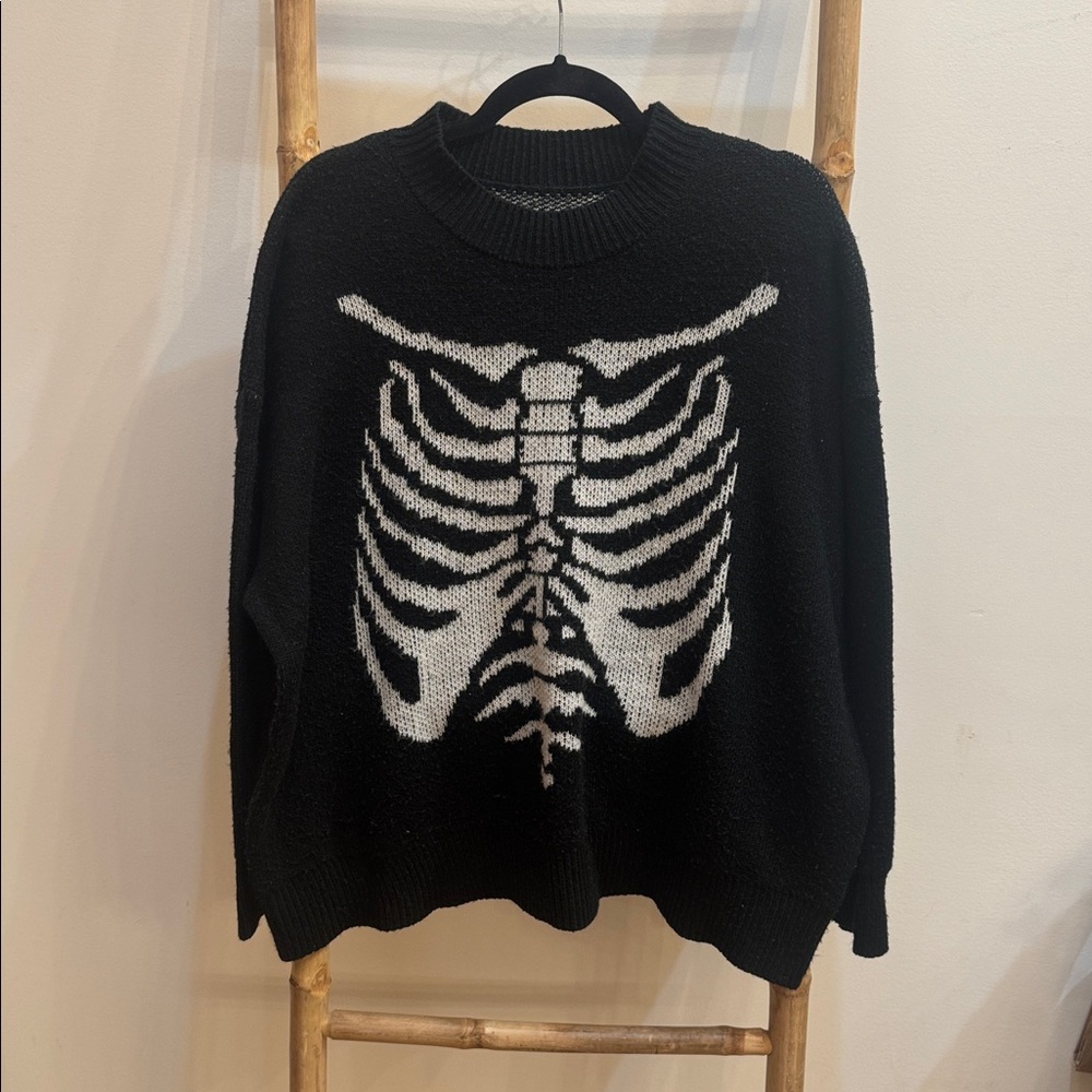 Black Skeleton Sweater